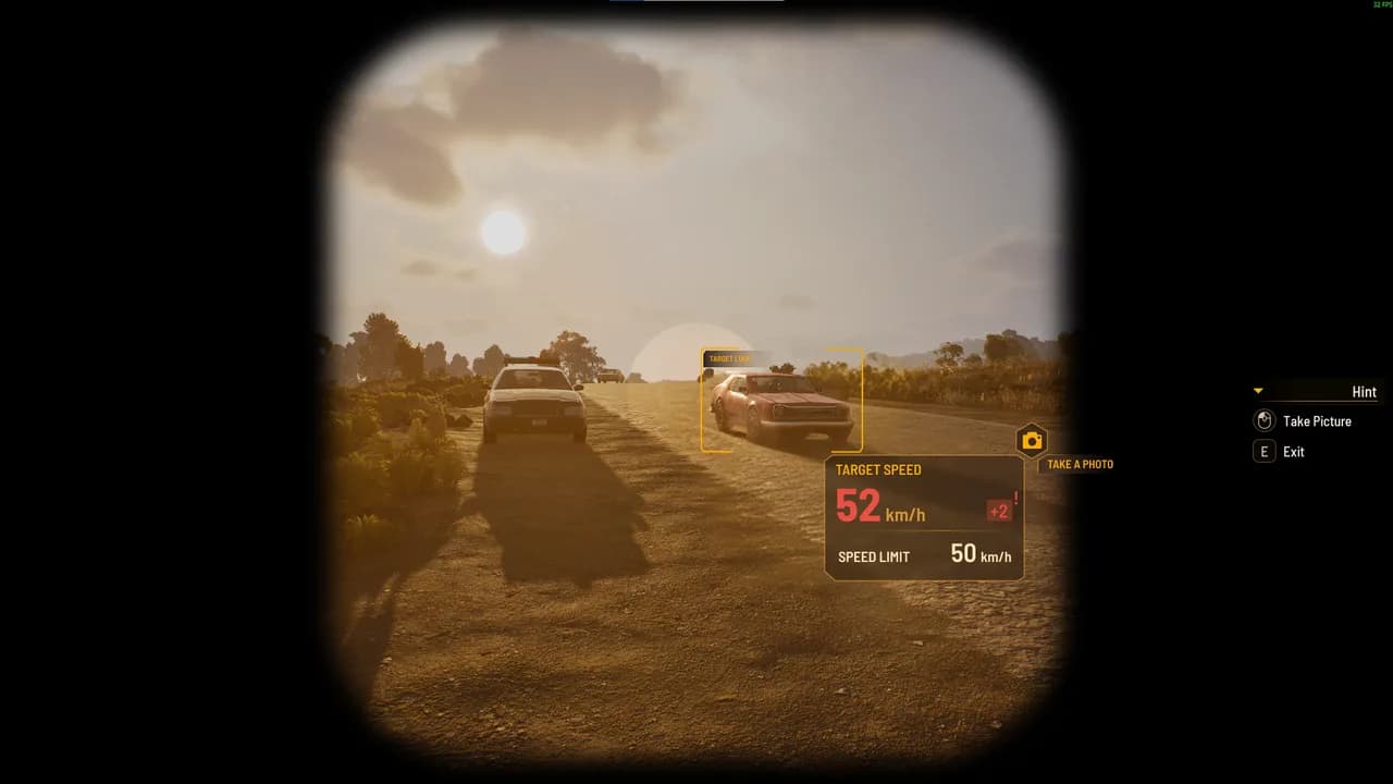 The August 28 work-in-progress Police Chief Simulator speed-camera interface